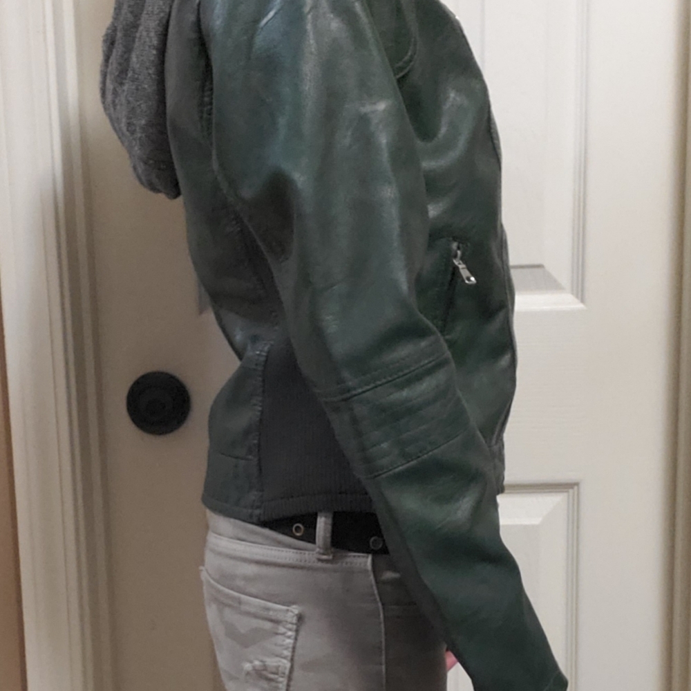 Cool Hunter Green Cavalini Moto Jacket - Picture 9 of 10